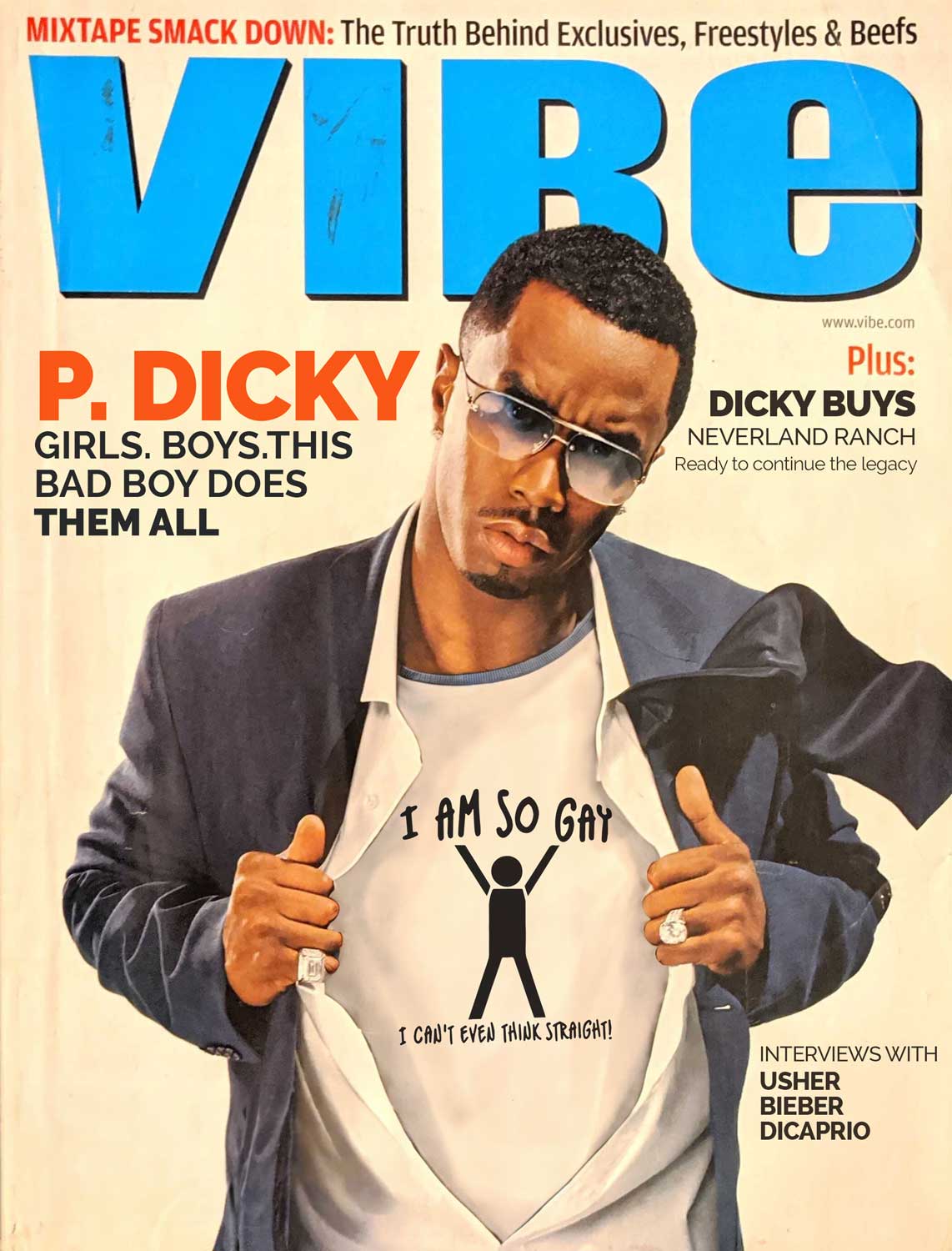 p diddy vibe magazine meme